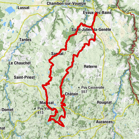 VTT route No. 10 - Évaux-les-Bains