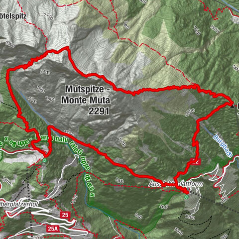 Vom Gasthof Hochmuth auf die Mutspitze