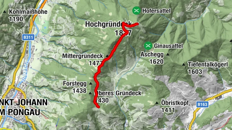Hochgründeck mountain (from Floitensberg)