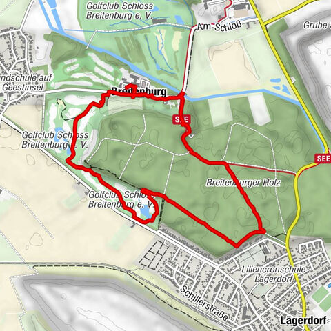 Kleine Wanderung am Golfplatz und Hotel Breitenburg