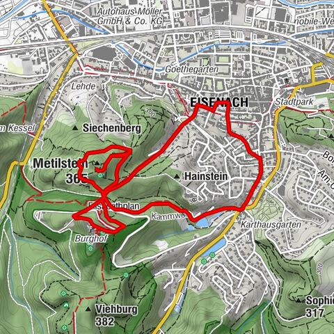 EA3 - Circular hiking trail - "Wartburg Experience Route" - Thuringian Forest