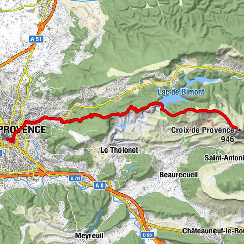 Mont Saint Victoire von Aix Ende Provence