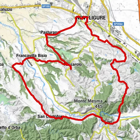 Gently rolling lands between Gavi and Dolcetto