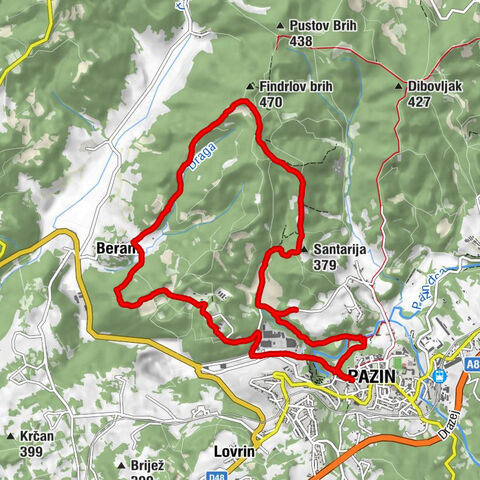 Istrien, Kroatien: Pazin Rundwanderung über Beram