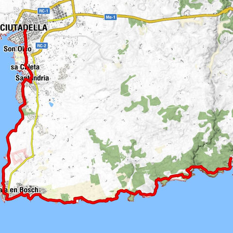 4. Etappe Cala Caldana Ciutadella