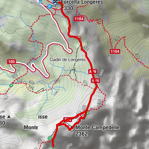 Rifugio Auronzo - Monte Campedelle - Forcella Longeres