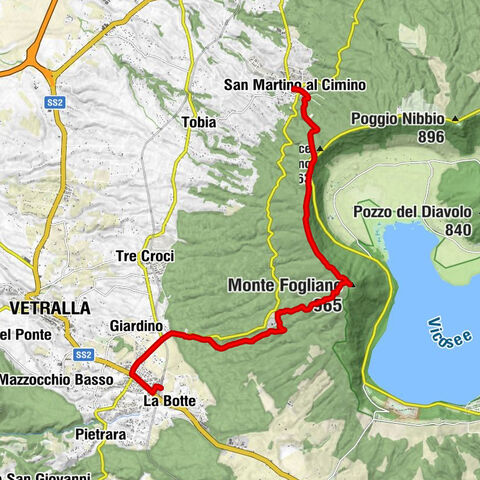 San Martino al Cimino - Osteria del Santo - Monte Fogliano - Vetralla