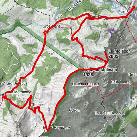 Plan-Francey - Le Gros Plané - Le Sommet - Le Moléson