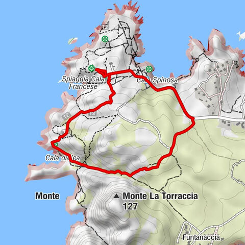 Lungòni/Santa Teresa Gallura - Capo Testa - Monte La Torraccia - Cala Grande