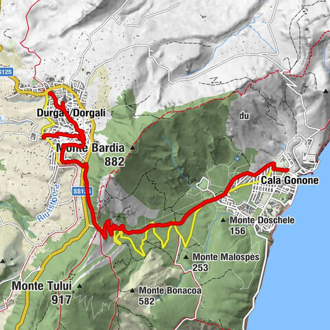 Durgali/Dorgali - Colle del Carmelo - La Poltrona - Cala Gonone