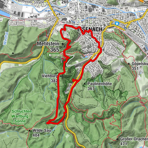 EA2 - circular hiking route - "The Beauties of Eisenach" - Thuringian Forest
