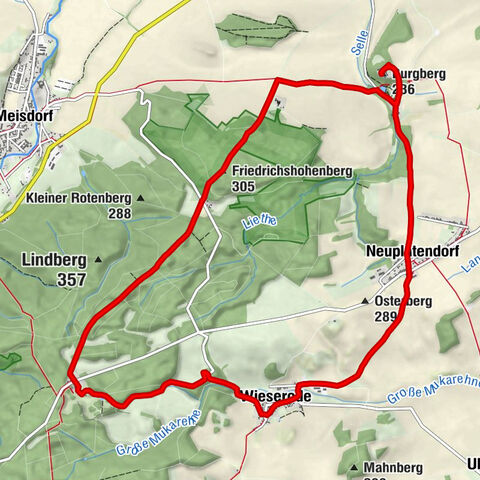 Pastorblick - Burgberg - Neuplatendorf - Friedrichshohenberg