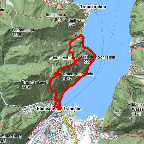 Rundweg Großer & Kleiner Sonnstein, Ebensee am Traunsee, Oberösterreich/Österreich
