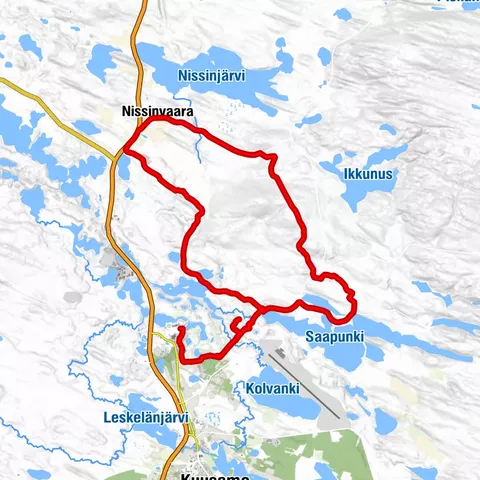 Nissinvaara XC Biking Trail in Kuusamo