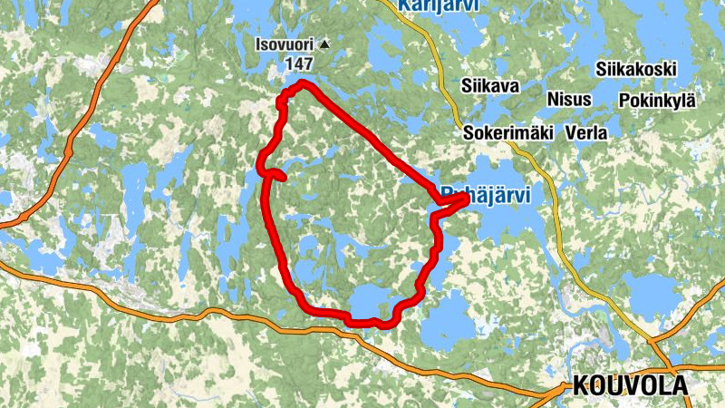 Iitti ring paddling route