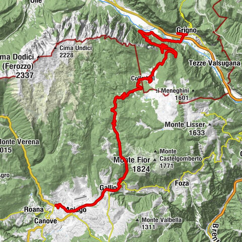 2023-08-12 Foza da Camporovere Asiago Gallio. Ritorno da Enego Grigno 