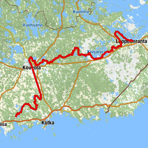 Szlak kajakowy na południowym wschodzie: Pośredni i rzeka Kymijoki