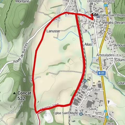 Lourdes circuit - Around Adé
