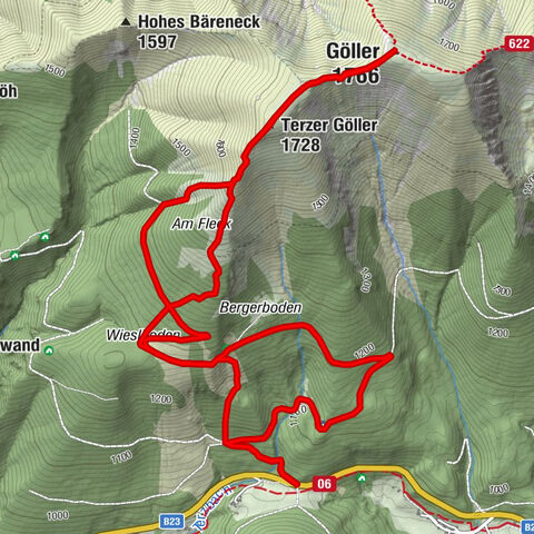 Göller von Lahnsattel über "Kreuzerweg"