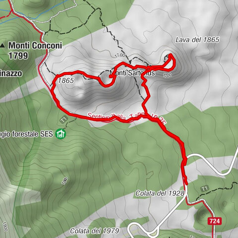 Spaziergang durch Vulkangestein