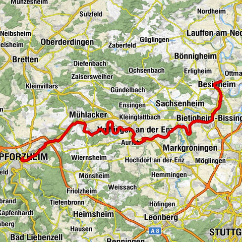 Enz Valley cycle path: stage 2