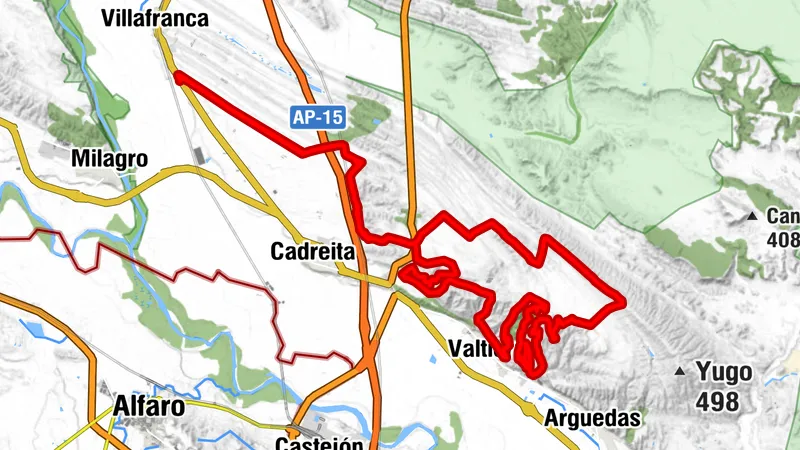 Wąwozy Valtierra - Kemping Bardenas Trasa 8