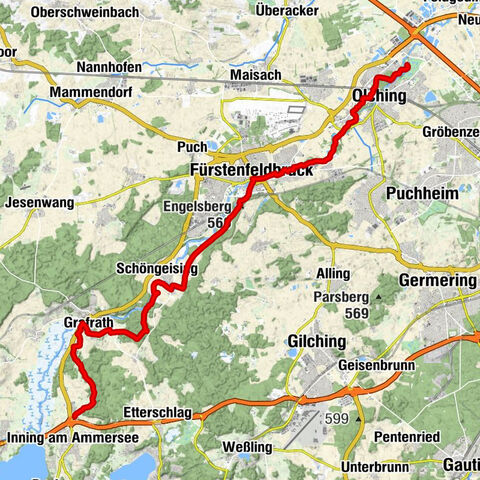 Munich Pilgrim's Way in the Fürstenfeldbruck district