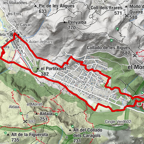 La Drova nach Barx-Schattenroute