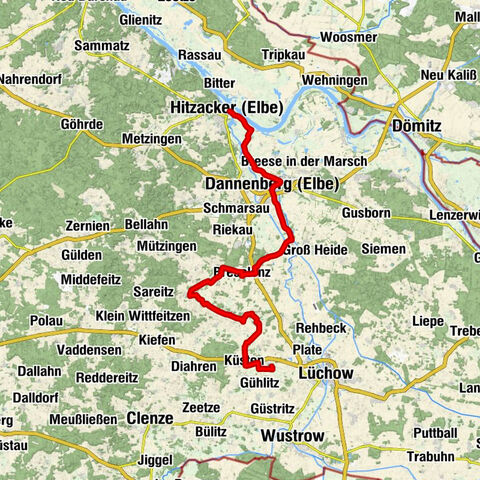Stage 5 Four-Country Border Cycle Path: Hitzacker-Lübeln