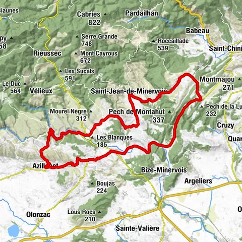 CYCLING ROUTE NO.6 - THE VINEYARD OF MINERVOIS AND SAINT-CHINIAN