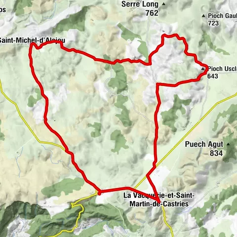CIRCULAR CYCLING ROUTE No.20 - THE LAVOGNES ROUTE OF LARZAC