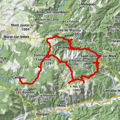 DRIVING TOURIST ROUTE - FROM ESPINOUSE TO CAROUX