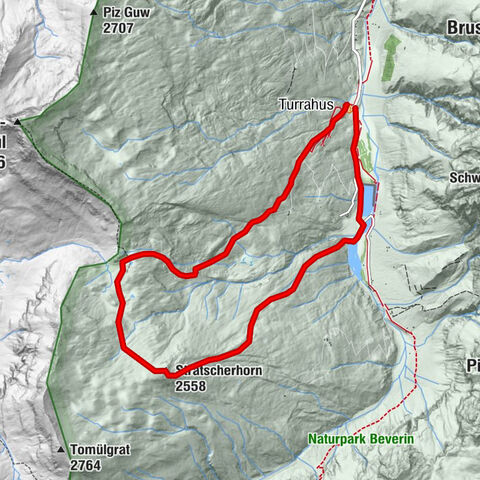 Tomülpass and Strätscherhorn in the Safien valley