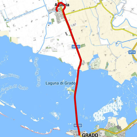 Dzieci na rowerze: Grado - Aquileia i powrót łodzią (P017)