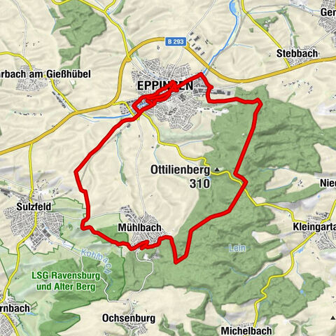 Eppinger Linie bei Eppingen ( Teilstrecke ) 