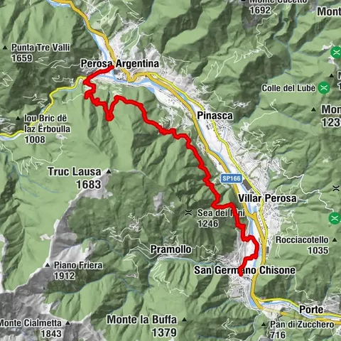 The Strade dei Forti - stage 5 from San Germano Chisone to Perosa Argentina