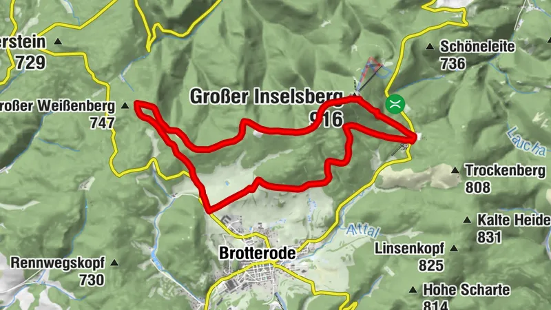Circular hiking trail - "Around the Inselberg" - Brotterode - Thuringian Forest