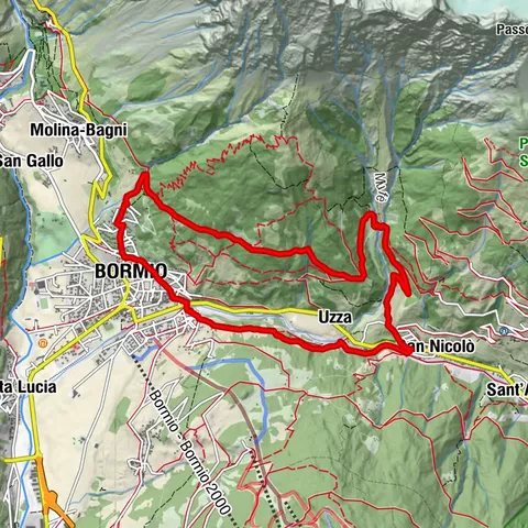 On the slopes of the Reit to admire Bormio from above