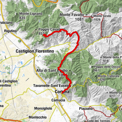 Sentiero 50 fino a Cortona