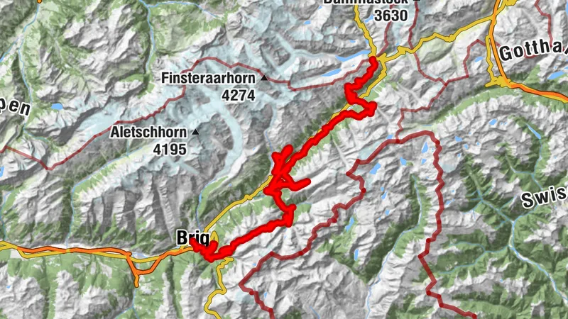 Valais Panorama Bike – complete route