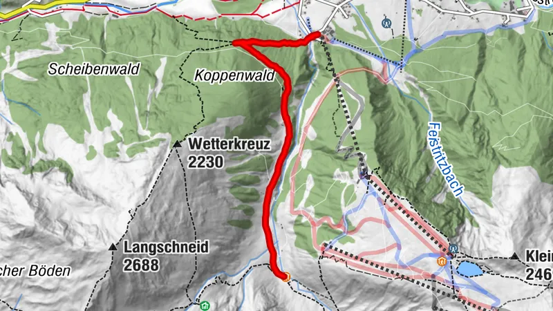 Hike to Brugger Alm 1.818m