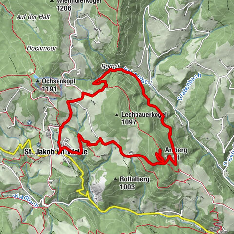 Romai Wasserfall Runde, St. Jakob im Walde