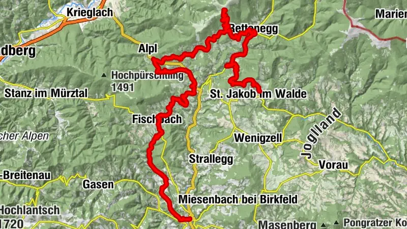 Der große Jogl Etappe - St. Jakob im Walde - Birkfeld