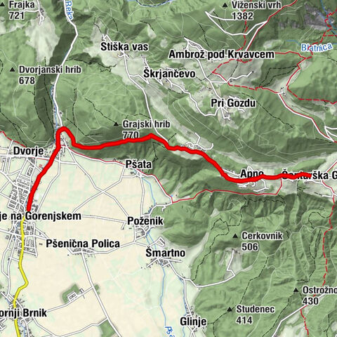 Bike trail Cerklje 6: Šenturška Gora