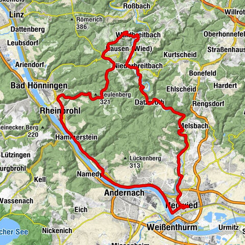 Neuwied Waldbreitbach Rheinbrohl e-Bike
