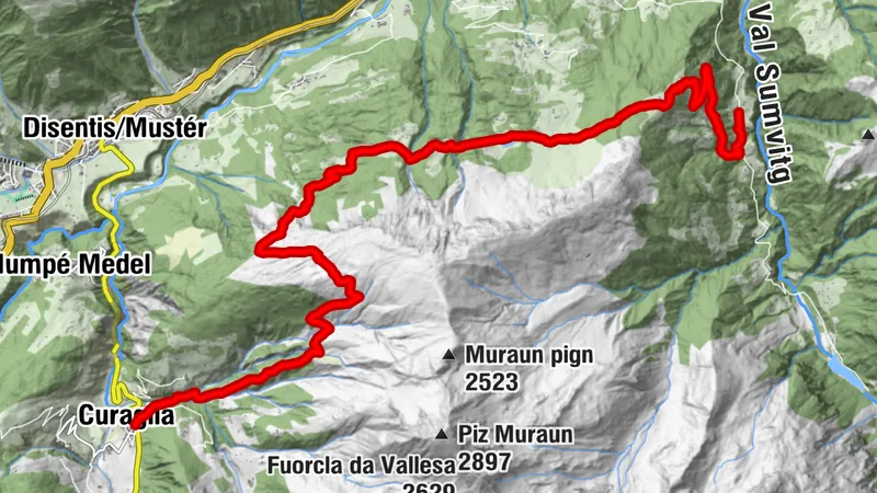 62 Walserweg Gottardo, stage 13: Curaglia – Sumvitg, Val
