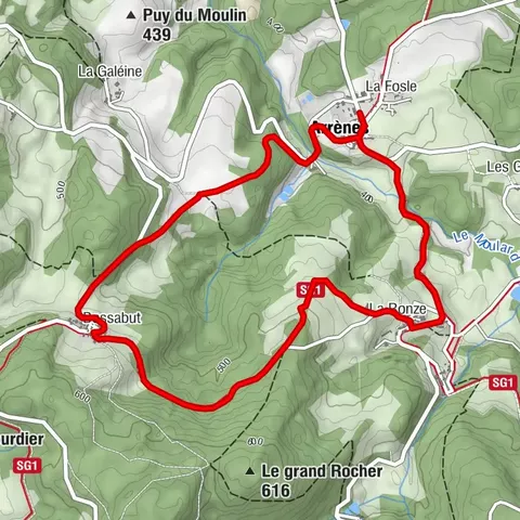 Circuit pédestre n°A1 Bossabut