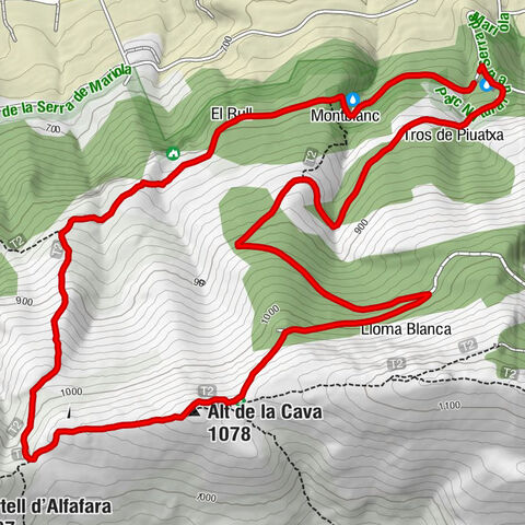 Agres-Area recreativa Montblanc-Cava Don Miguel-Agres