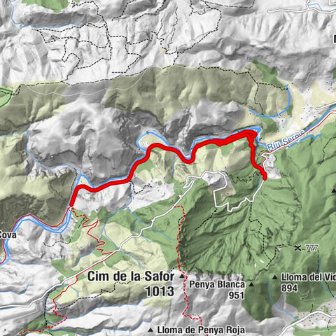 Serpis Tunnel vom Steinbruch 10,5 km