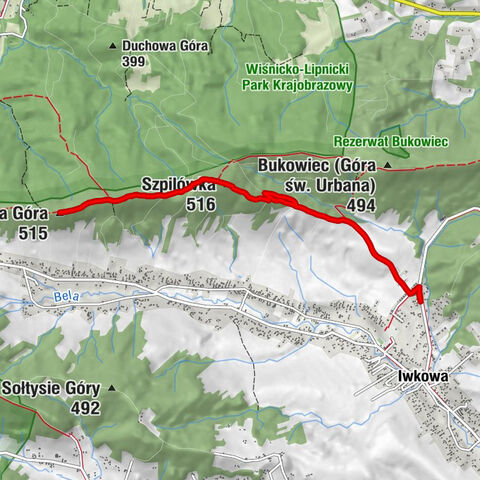 Pańskie - Szpilówka - Łuńsa - Piekarska Góra